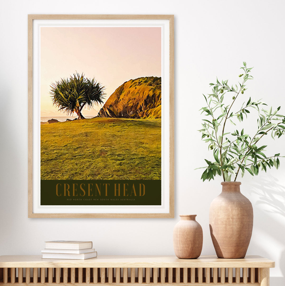 Cresent Head NSW Australia retro vintage poster from Places We Luv