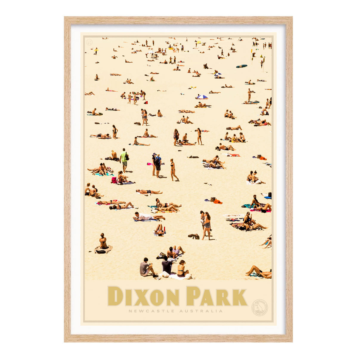 Dixon Park Newcastle retro vintage poster print in oak frame from Places We Luv