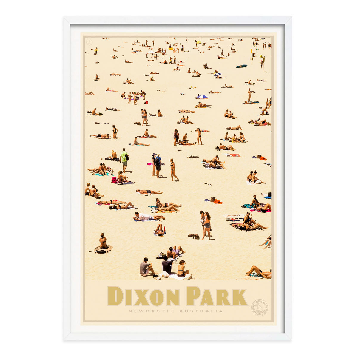 Dixon Park Newcastle retro vintage poster print in white frame from Places We Luv
