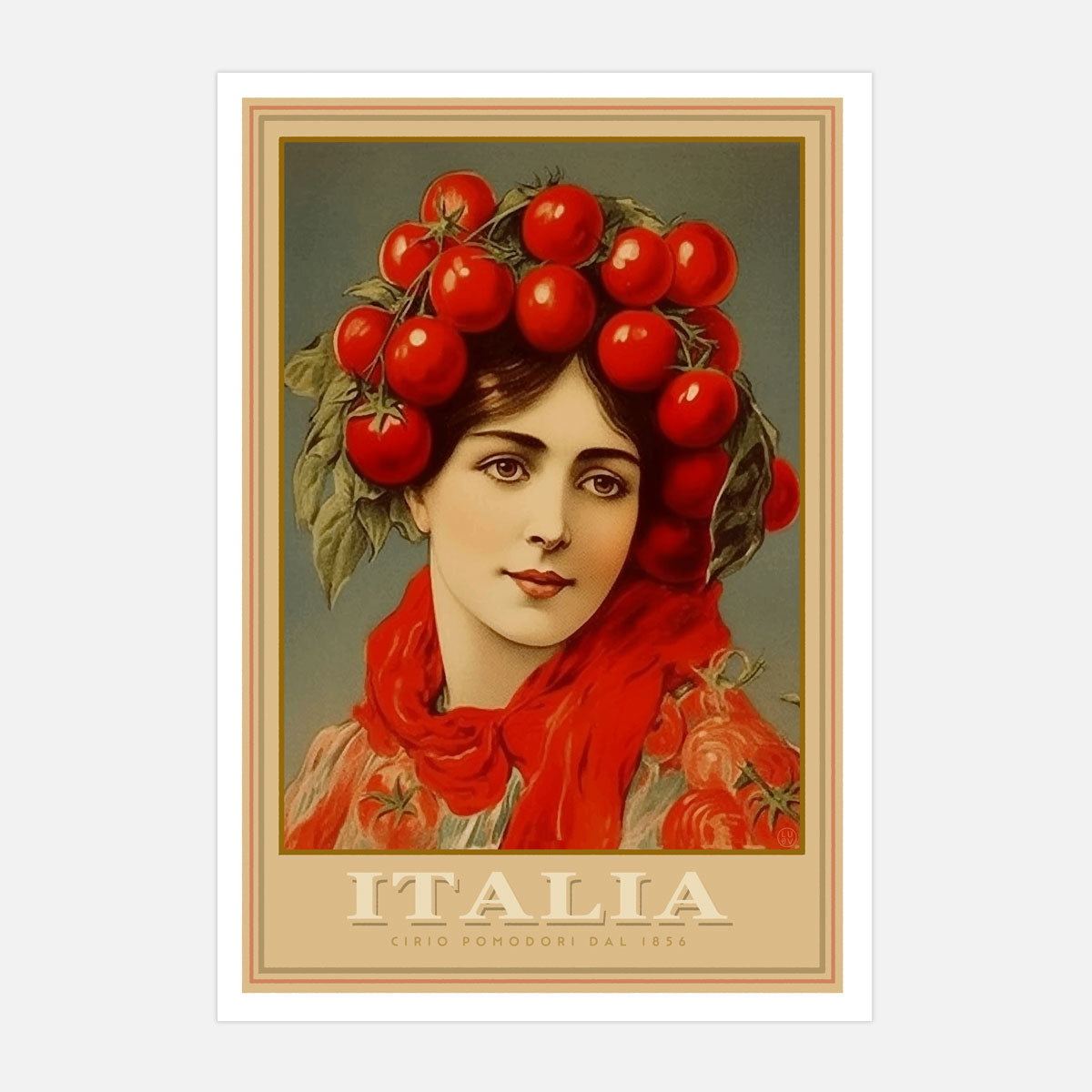 Tom girl Italy retro vintage poster from Places We Luv