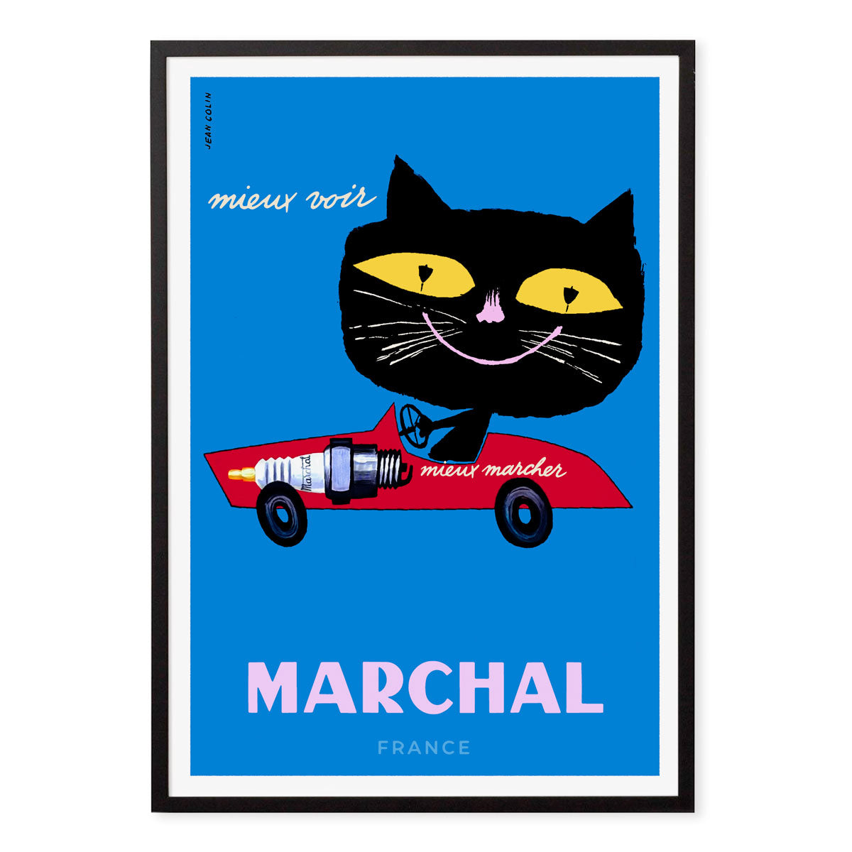 Marchal France black framed retro vintage poster from Places We Luv