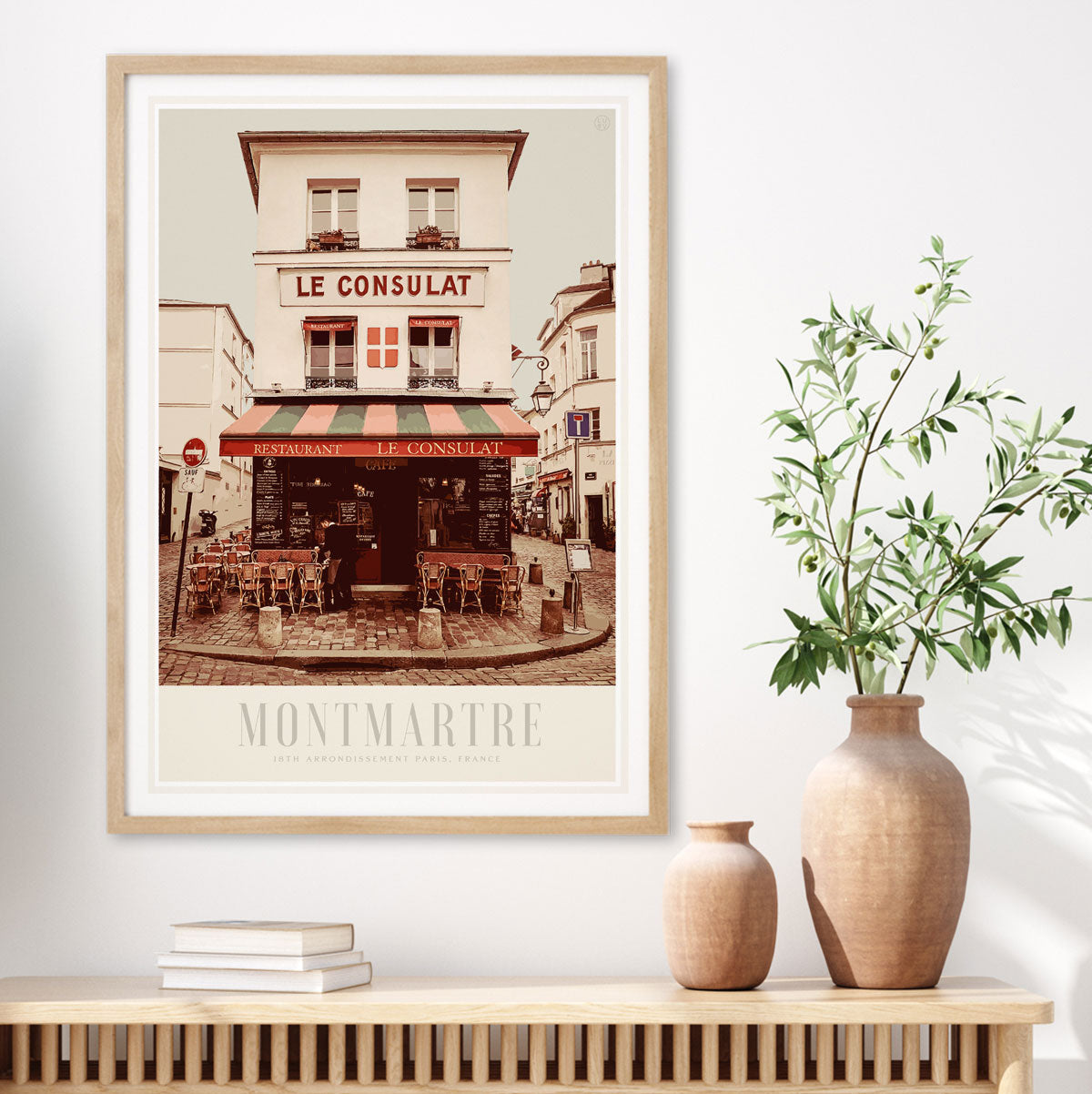 Le Consulat Cafe Paris retro vintage poster from Places We Luv