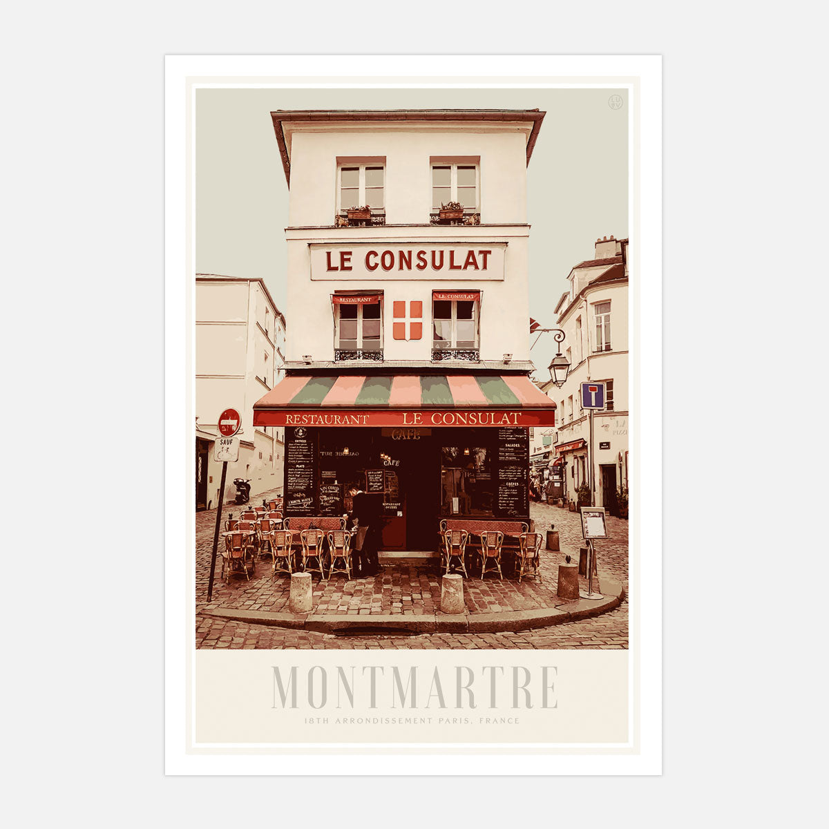 Le Consulat Cafe Paris retro vintage print from Places We Luv