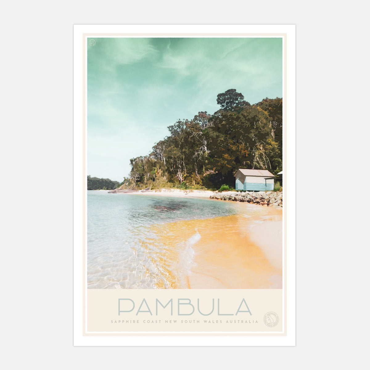 Pambula South Coast retro vintage poster from Places We Luv