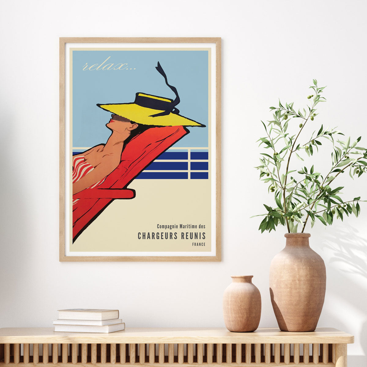 French Cruise Line retro vintage print poster from Places We Luv