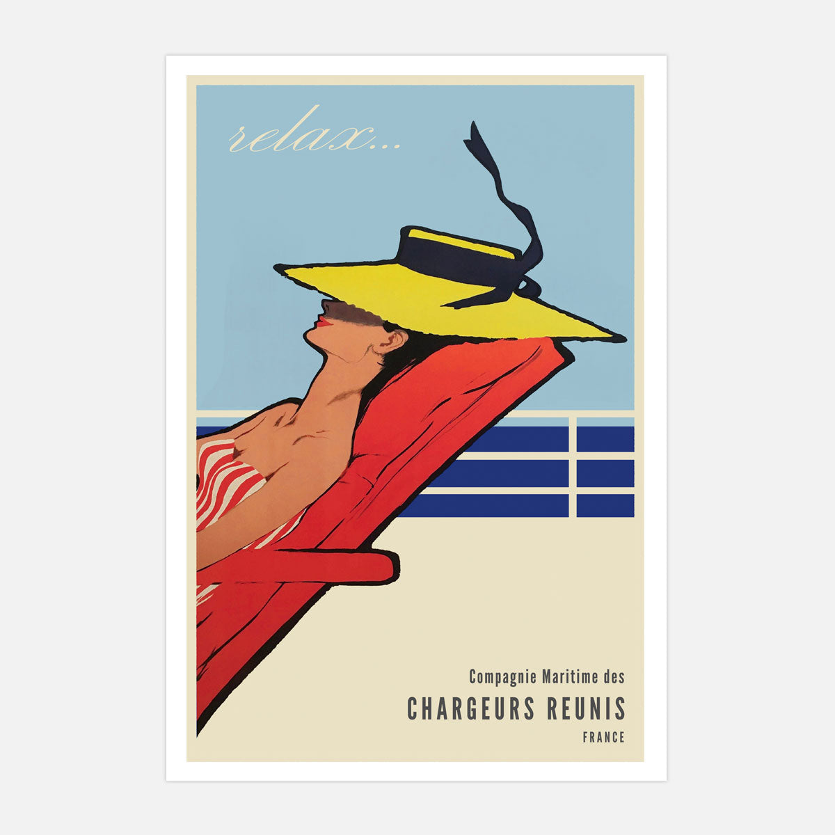 French Cruise Line retro vintage poster from Places We Luv