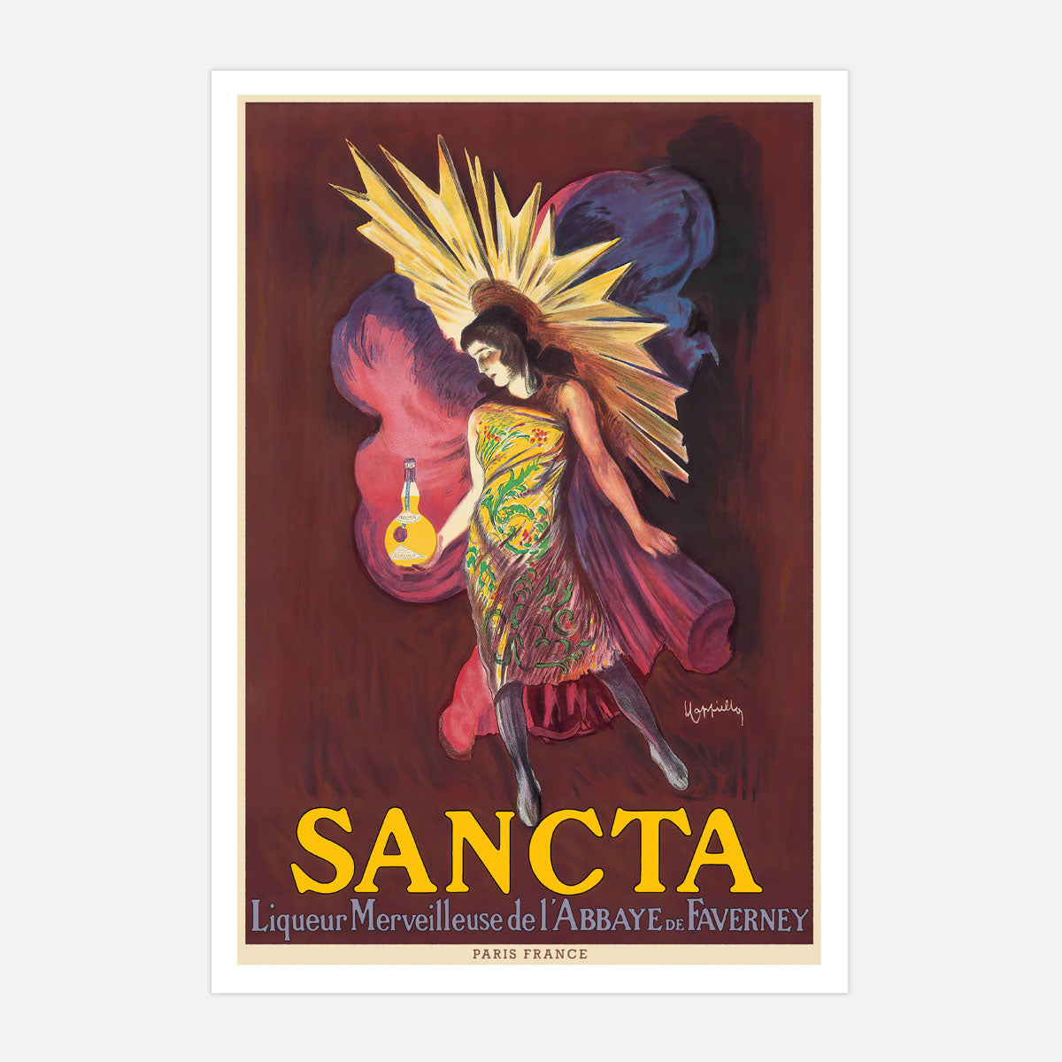 Sancta Liqueur France retro vintage print from Places We Luv