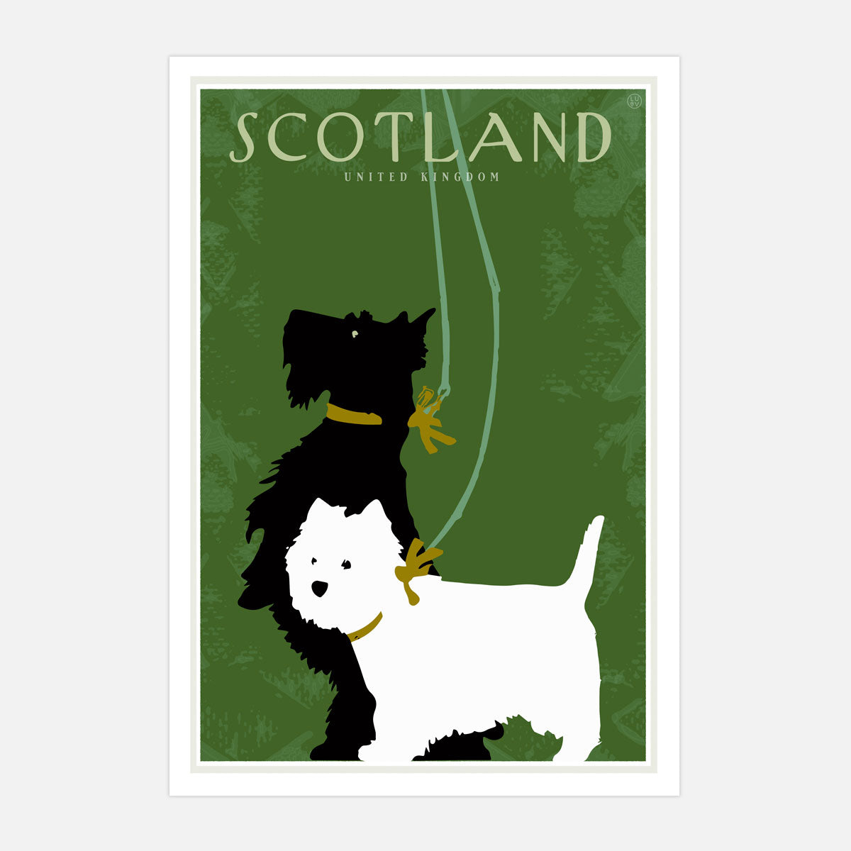 Scotland retro vintage travel poster from Places We Luv