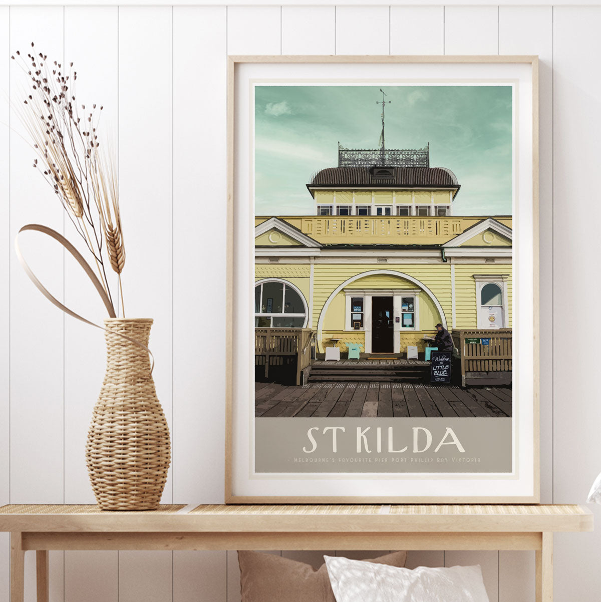 Melbourne poster, st kilda, retro vintage from Places We Luv
