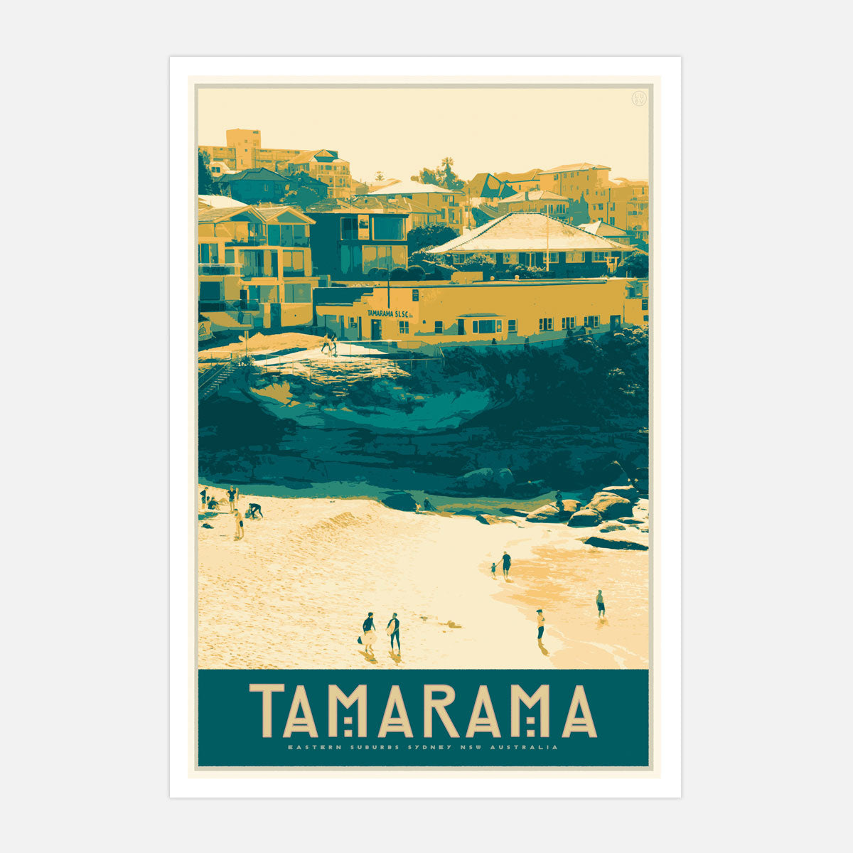 Tamarama Beach Sydney vintage retro print from Places We Luv