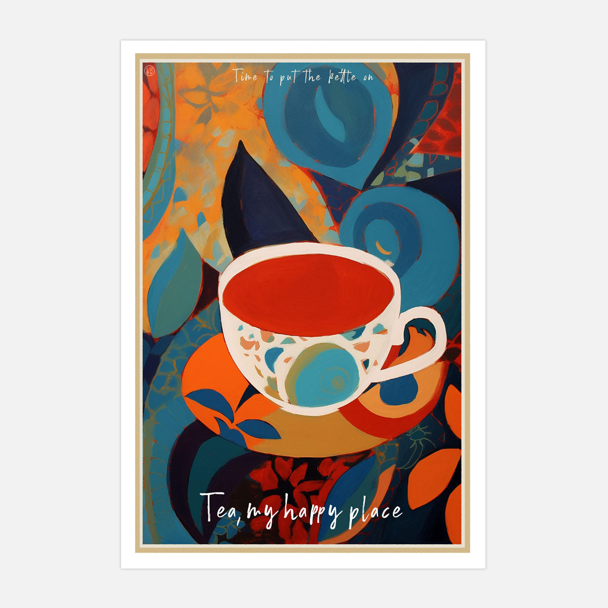 English Tea retro vintage poster from Places We Luv