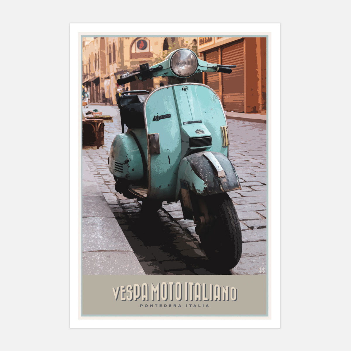 Vespa italy vintage retro poster by Places We Luv
