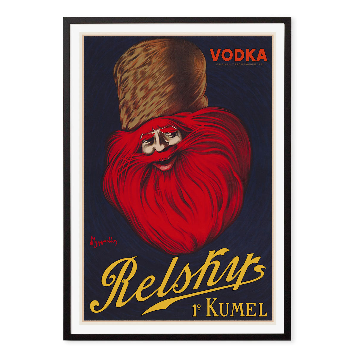 Relskys Vodka retro vintage black framed print from Places We Luv