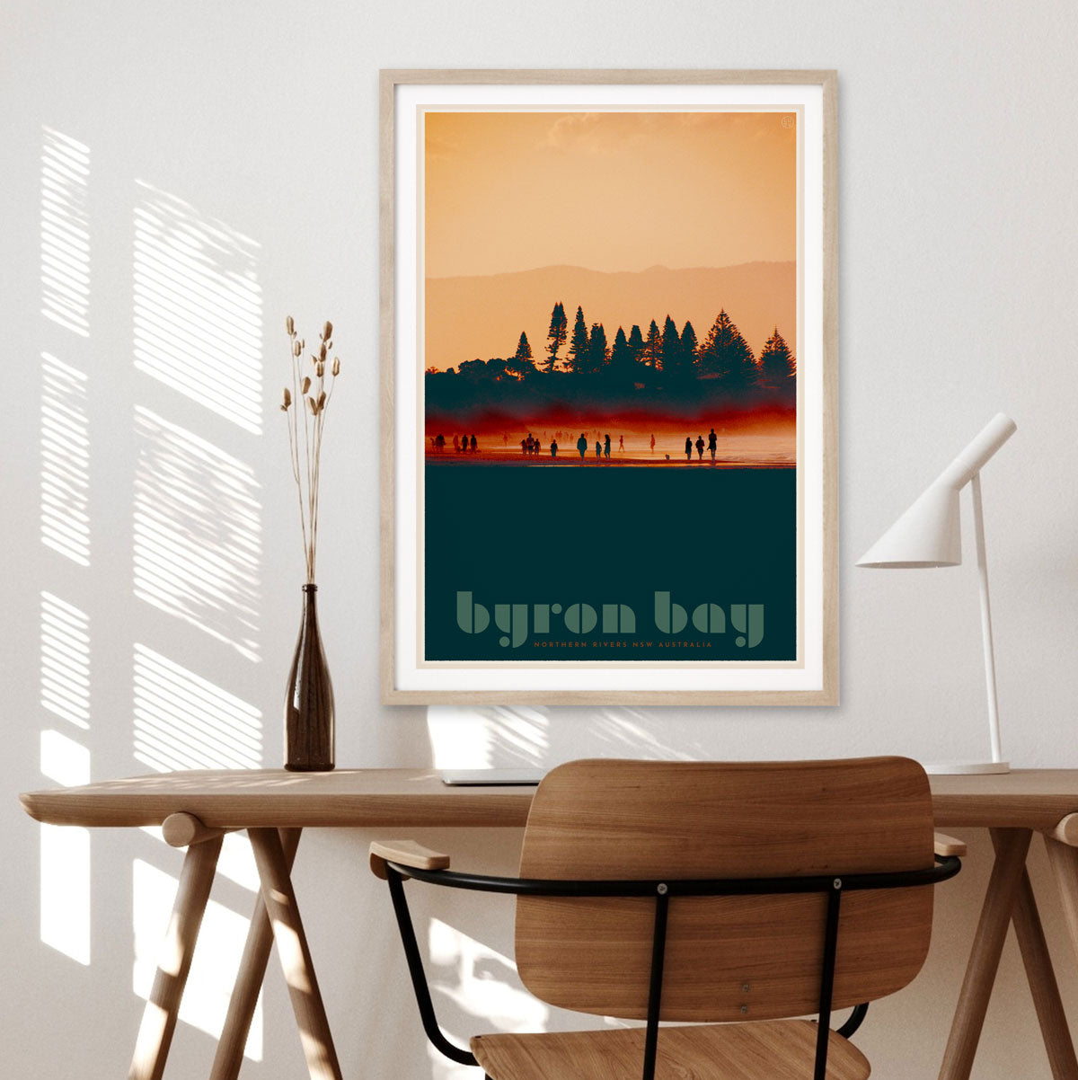 Byron Bay Beach retro vintage poster by Places We Luv