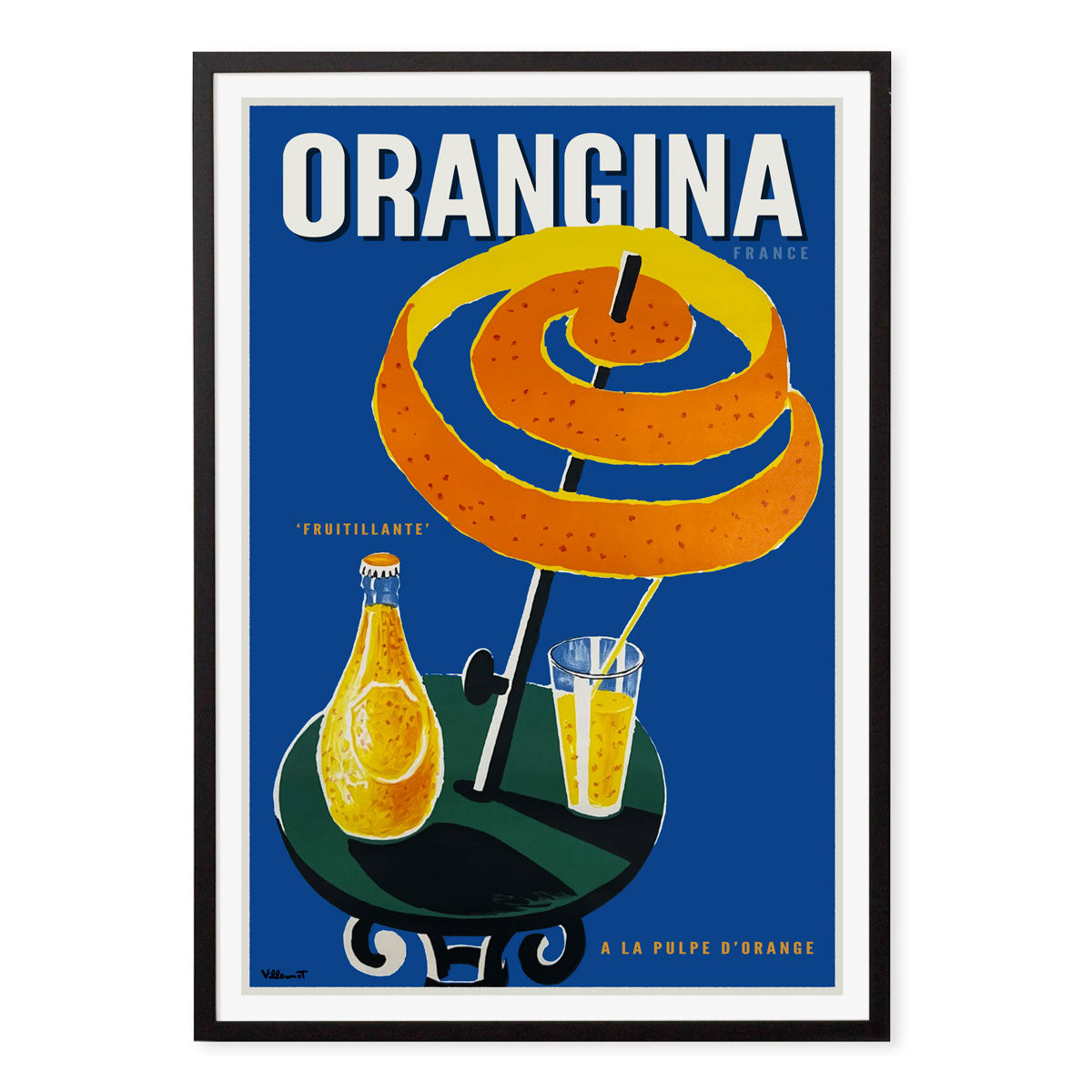 Orangina France reto vintage poster print from Places We Luv