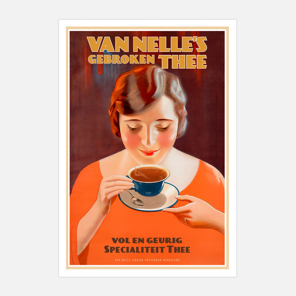 Dutch Tea Van Nelle advertising retro posterfrom Places We Luv 