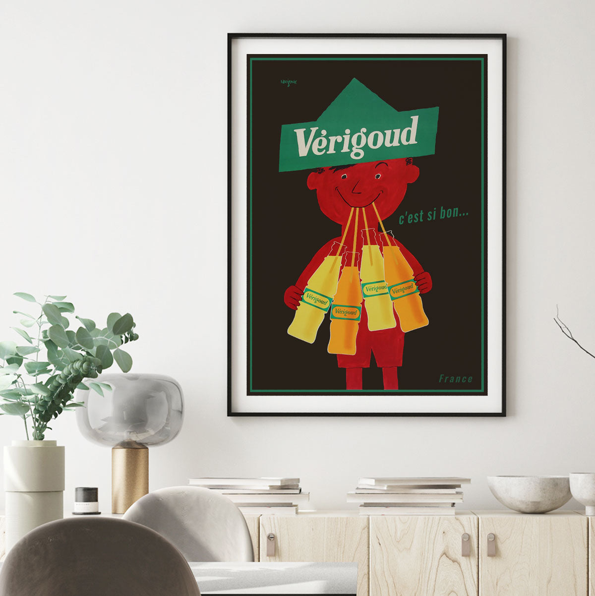 French Verigoud retro vintage advertising framed print from Places We Luv