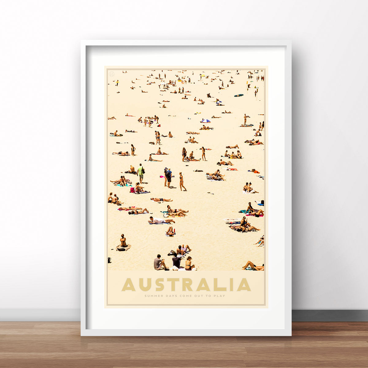 Australia Beach retro vintage print poster from Places We Luv