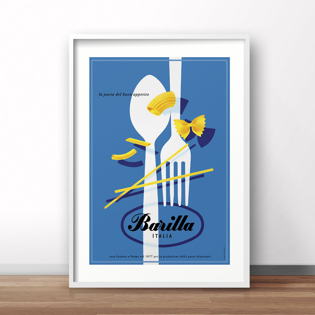 Italian pasta retro vintage advertising poster print from Places We Luv