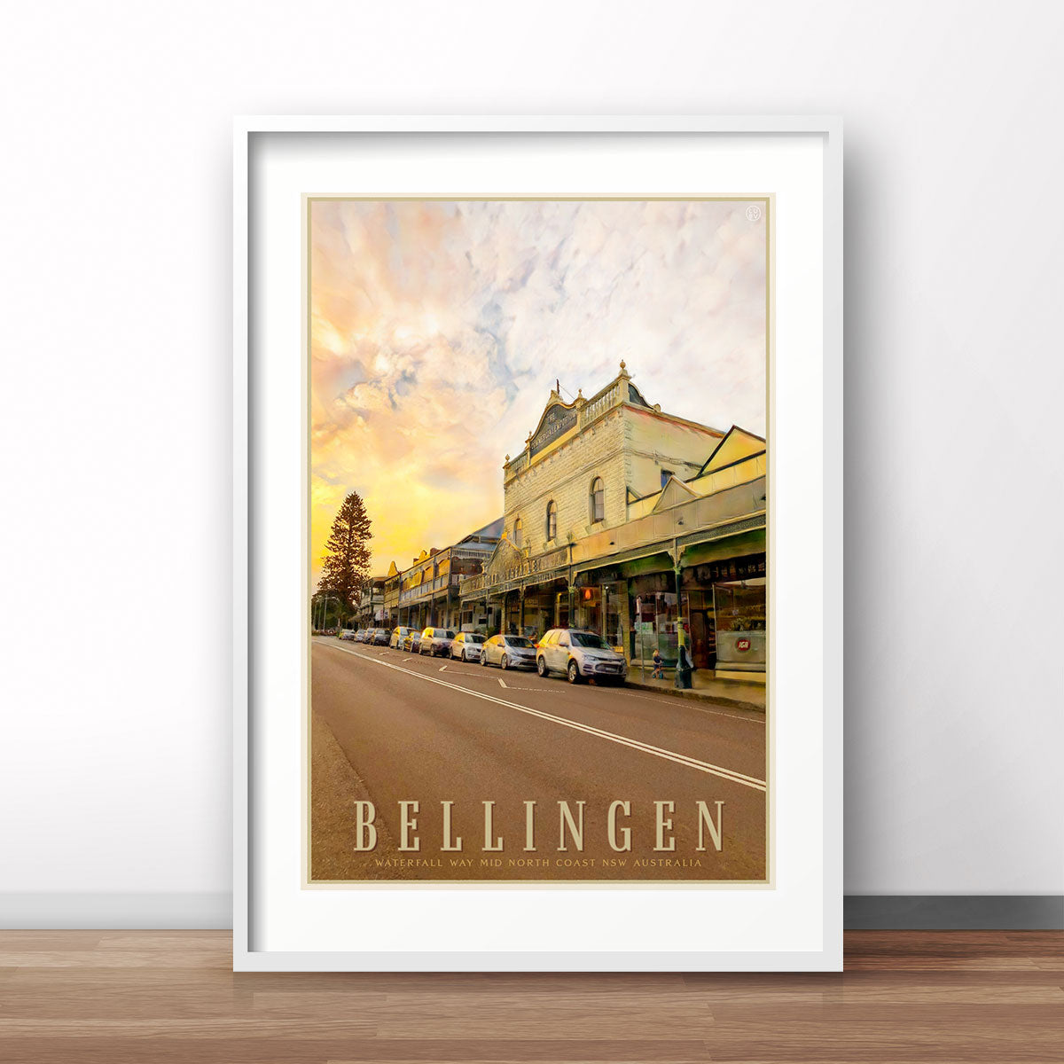 Bellengin NSW retro vintage poster print from Places We Luv