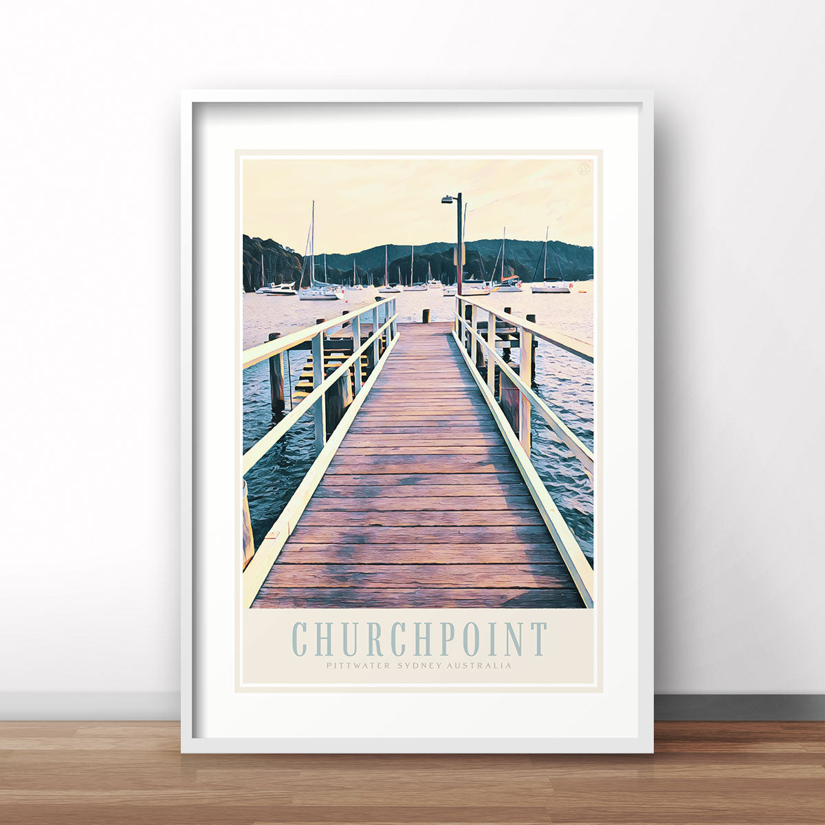Churchpoint Sydney retro vintage travel poster print from Places We Luv