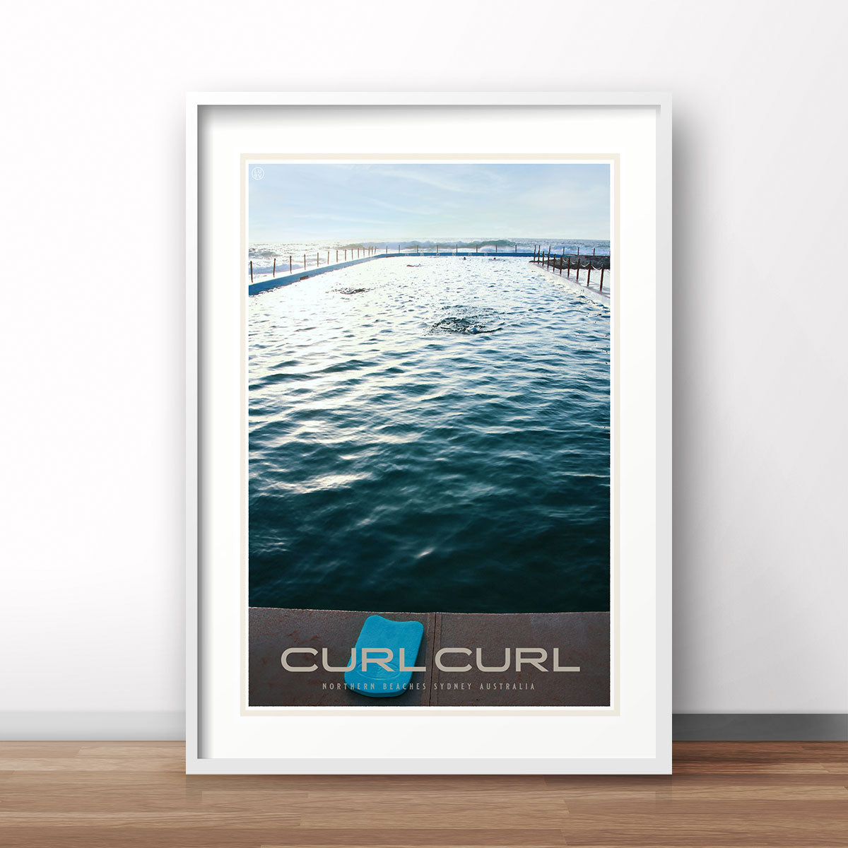 Curl curl pool retro vintage travel poster print from places we luv