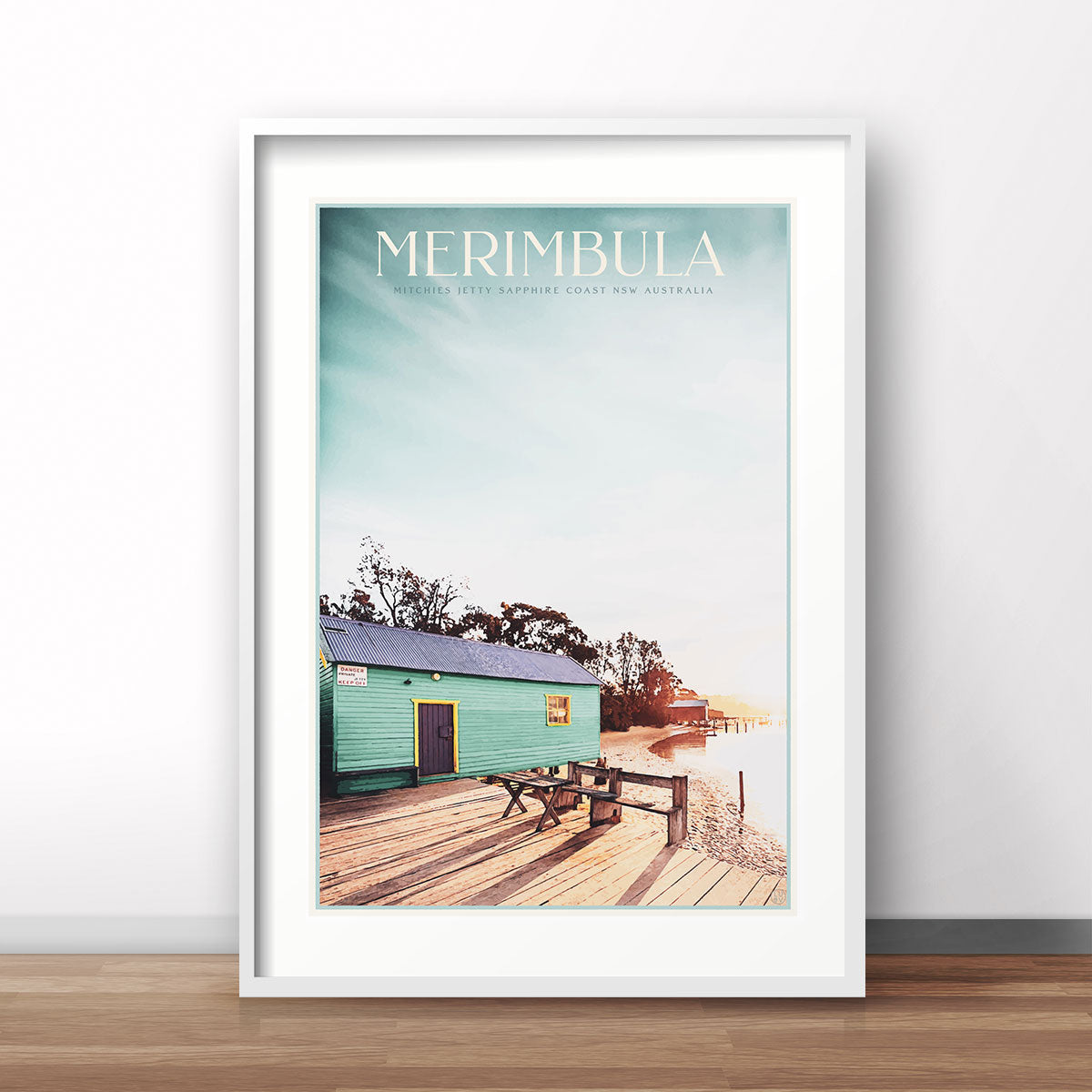 Merimbula NSW vintage retro poster print from Places We Luv