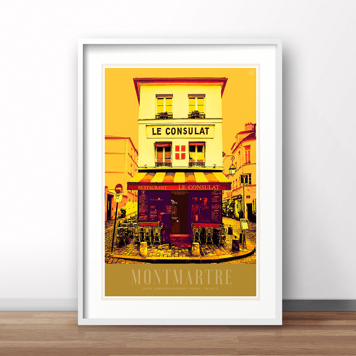Monmartre Le Consulat retro vintage poster print from Places We Luv