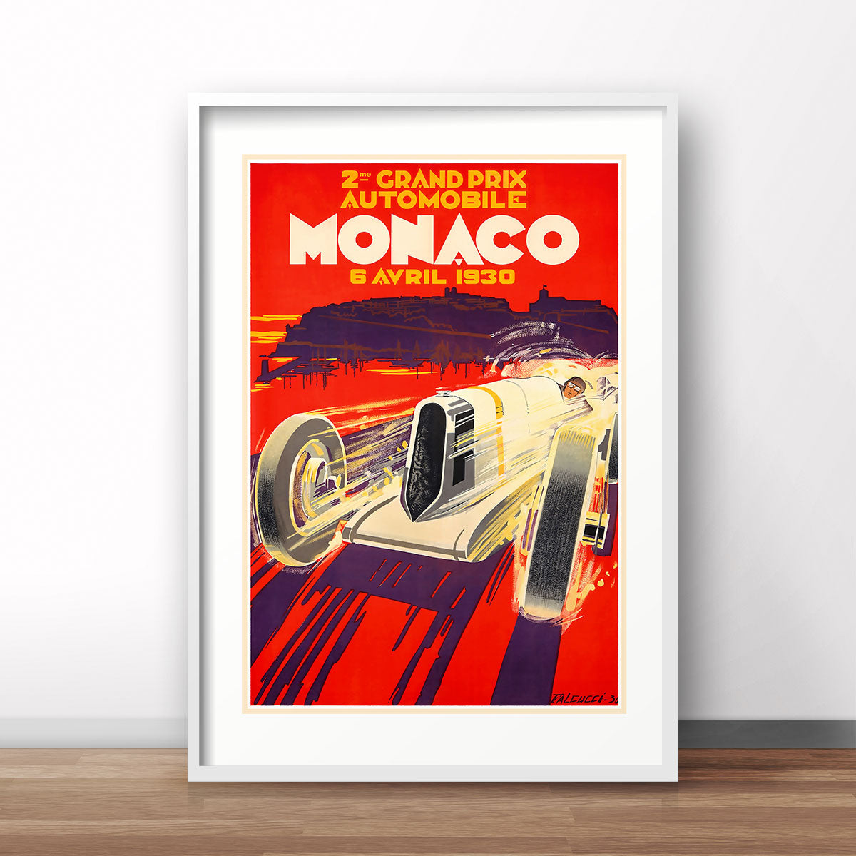 Monaco Grand Prix retro vintage poster print from Places We Luv