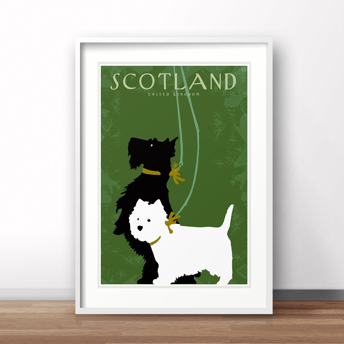 Scotland retro vintage travel poster print from Places We Luv