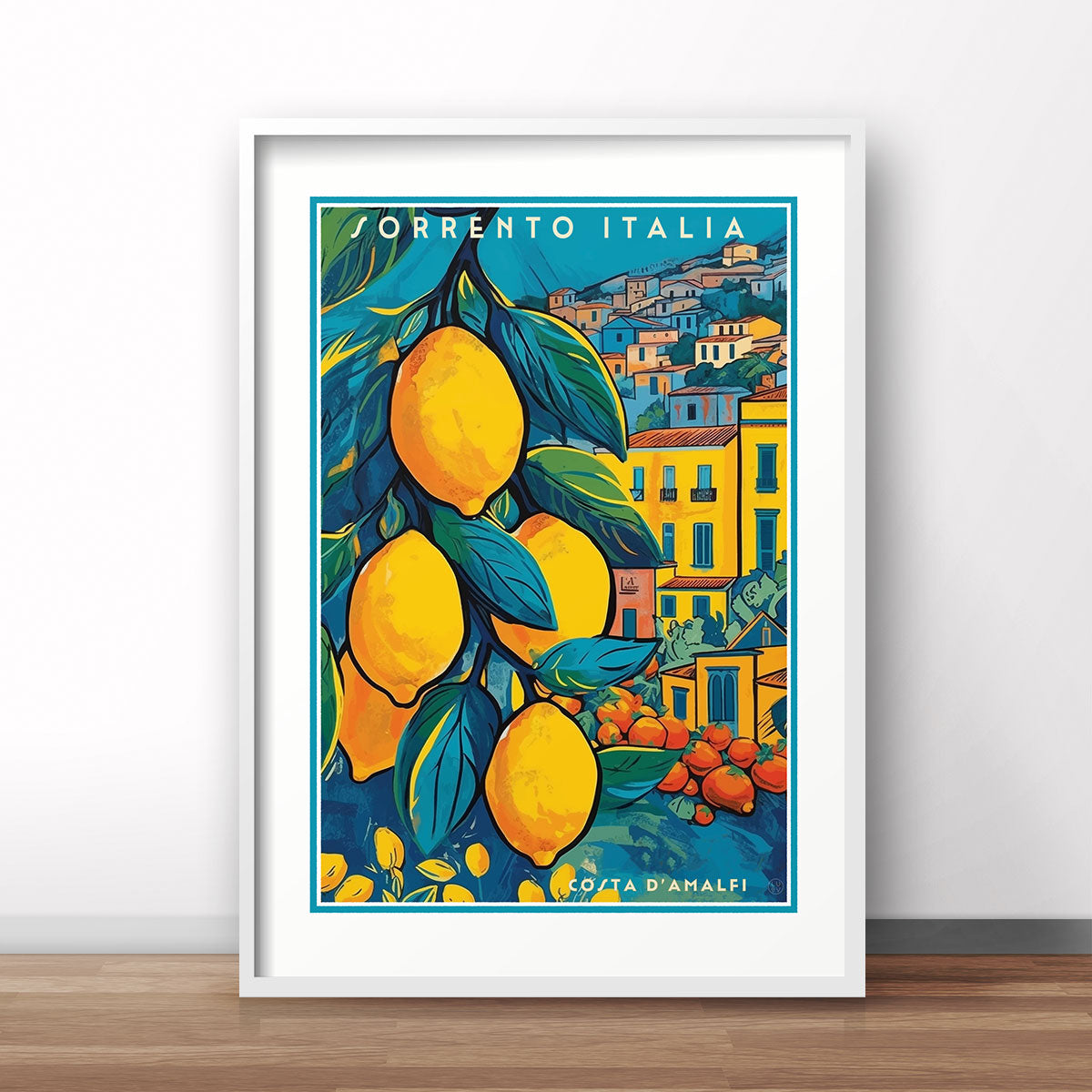 Sorrento Italy retro vintage travel poster print from Places We Luv