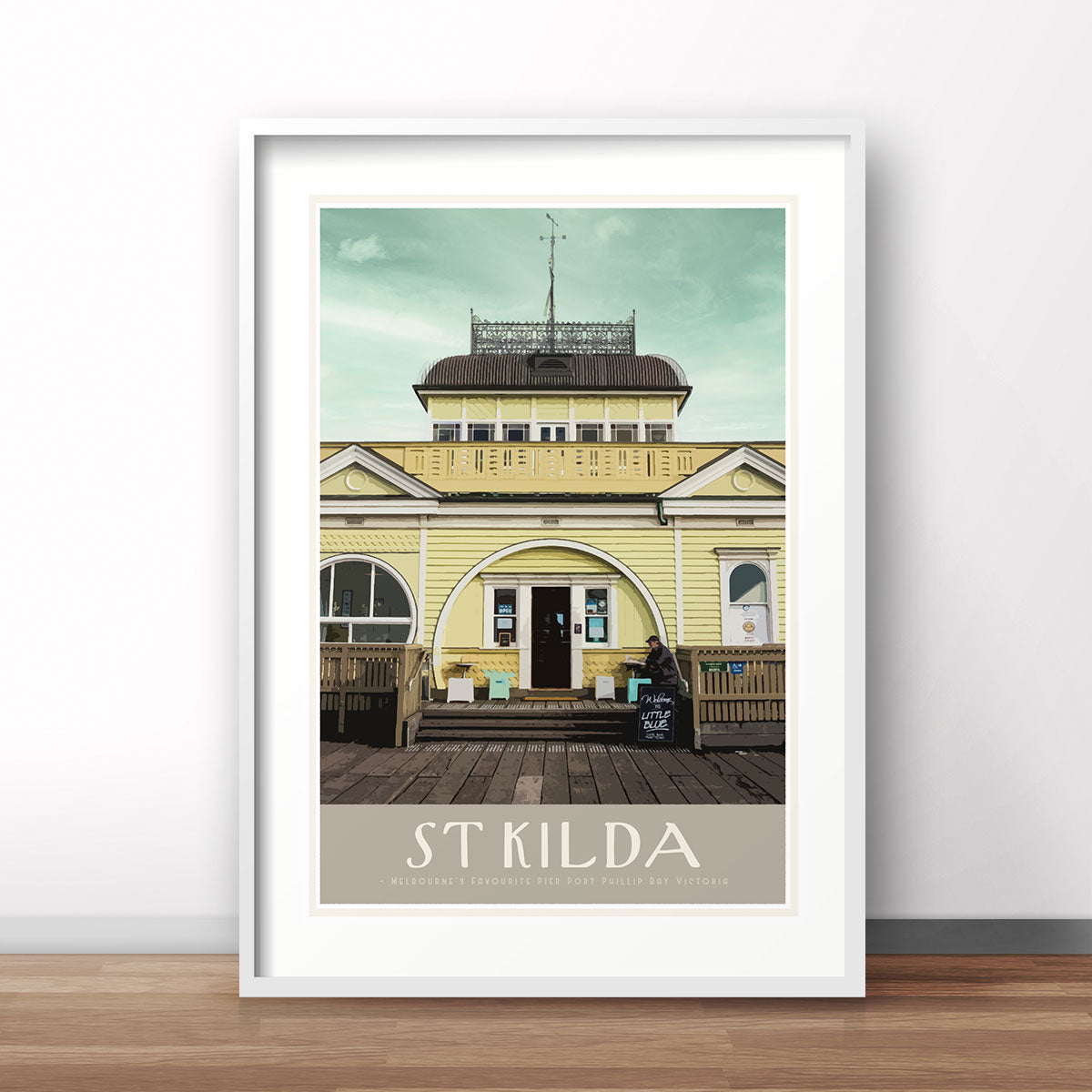 Melbourne poster, st kilda, retro vintage print from Places We Luv