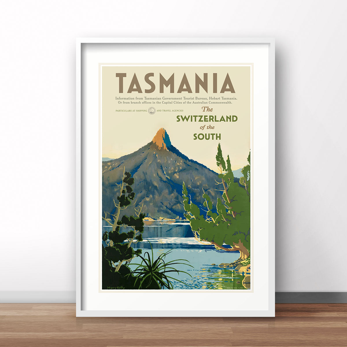 Tasmania vintage retro advertising poster print from Places We Luv