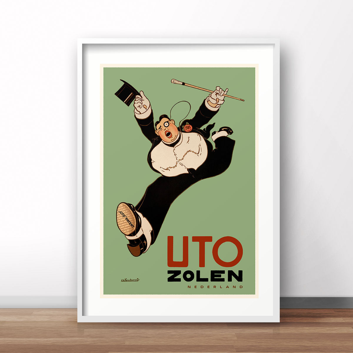 Uto Zolen The Netherlands retro vintage poster print from Places We Luv