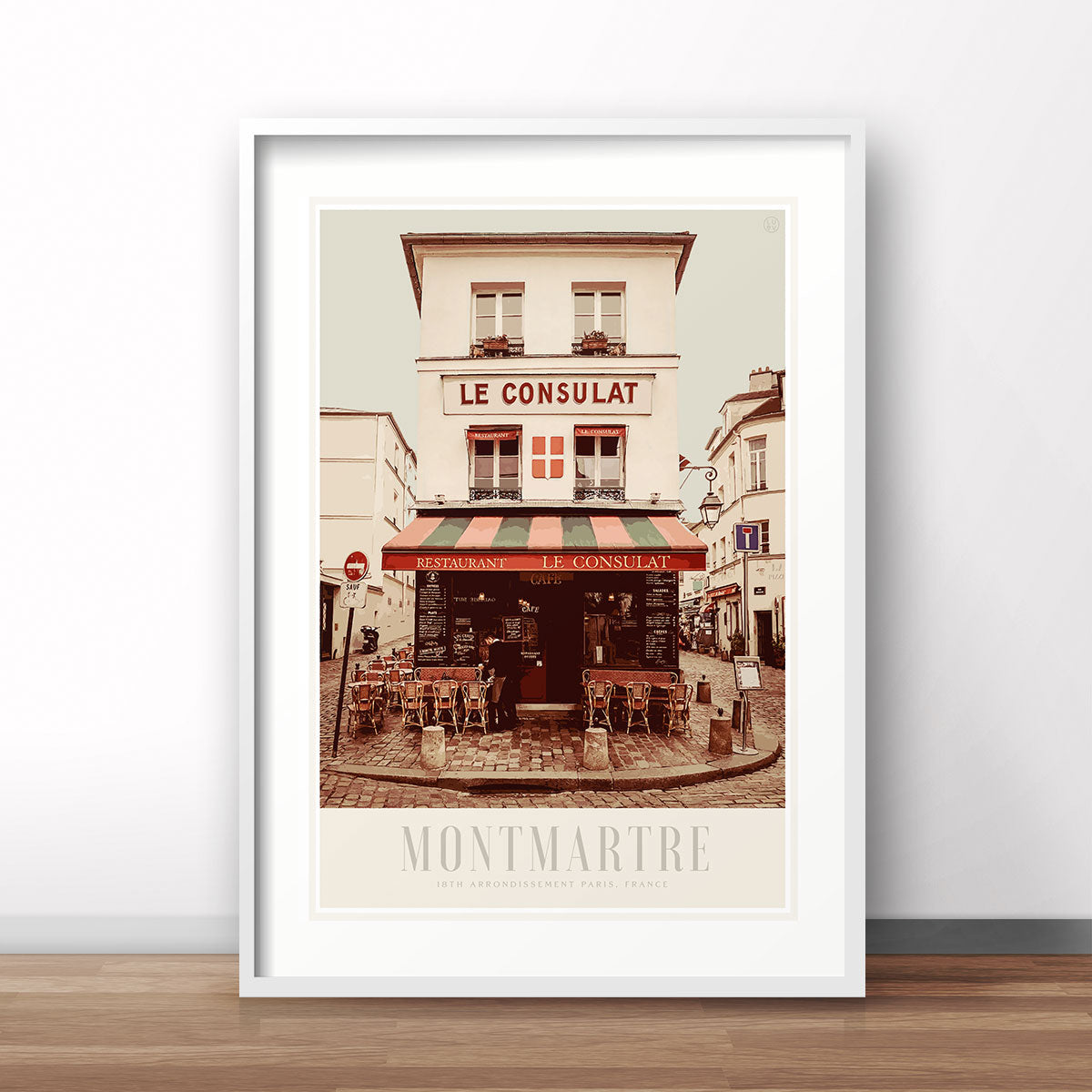 Le Consulat Cafe Paris retro vintage poster print from Places We Luv