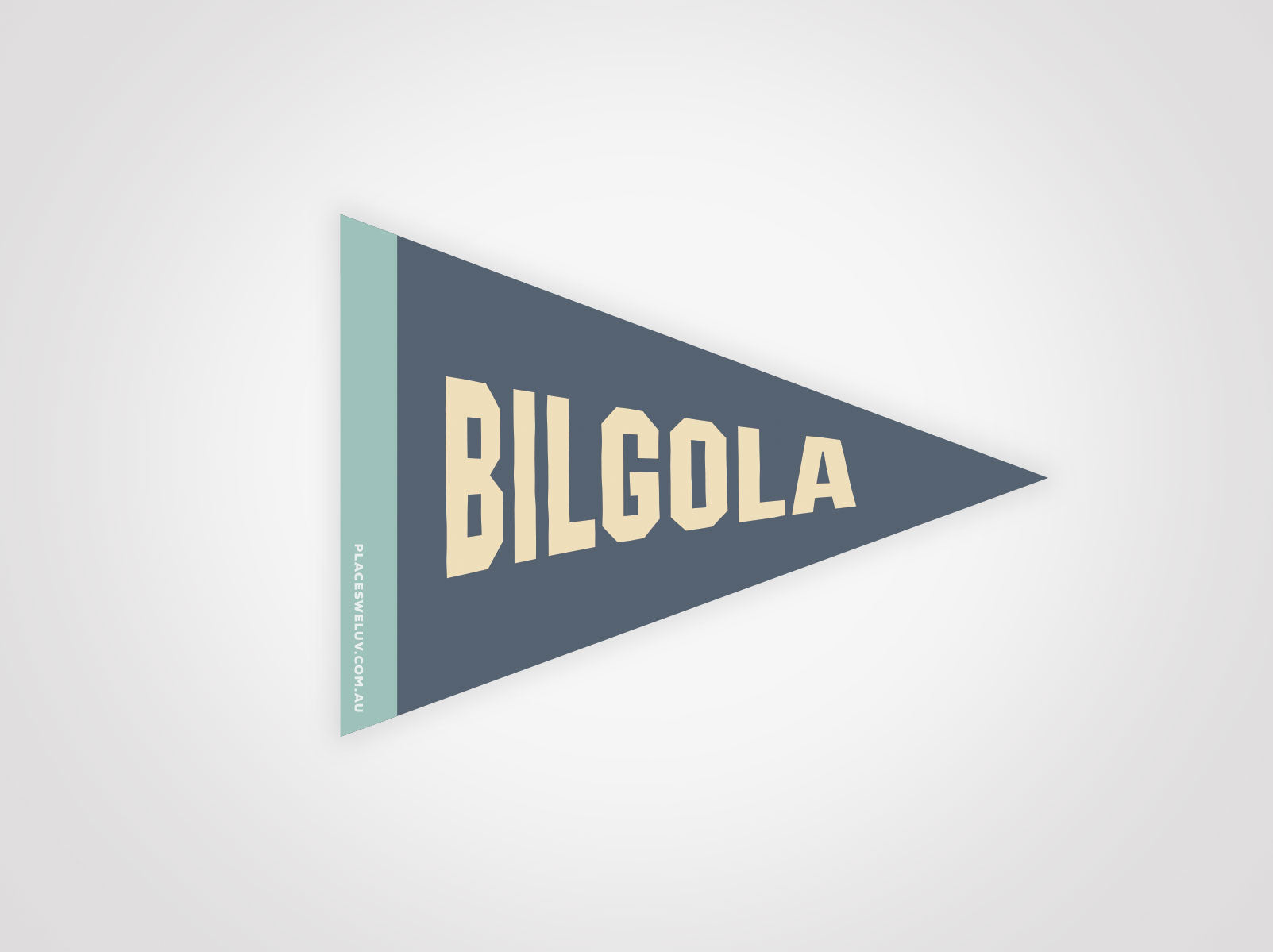 Bilgola beach vintage travel flag by places we luv