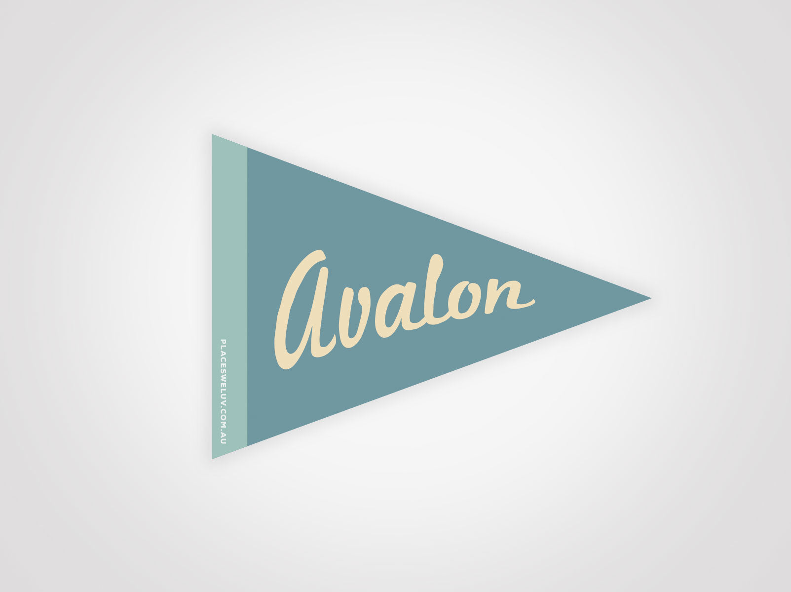 Avalon Vintage travel style Flag decal retro design by place we luv