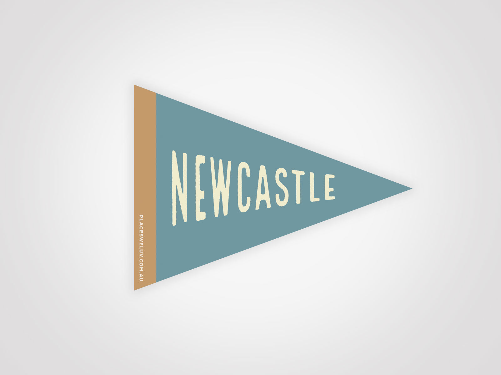 Newcastle travel retro flag decal by places we luv