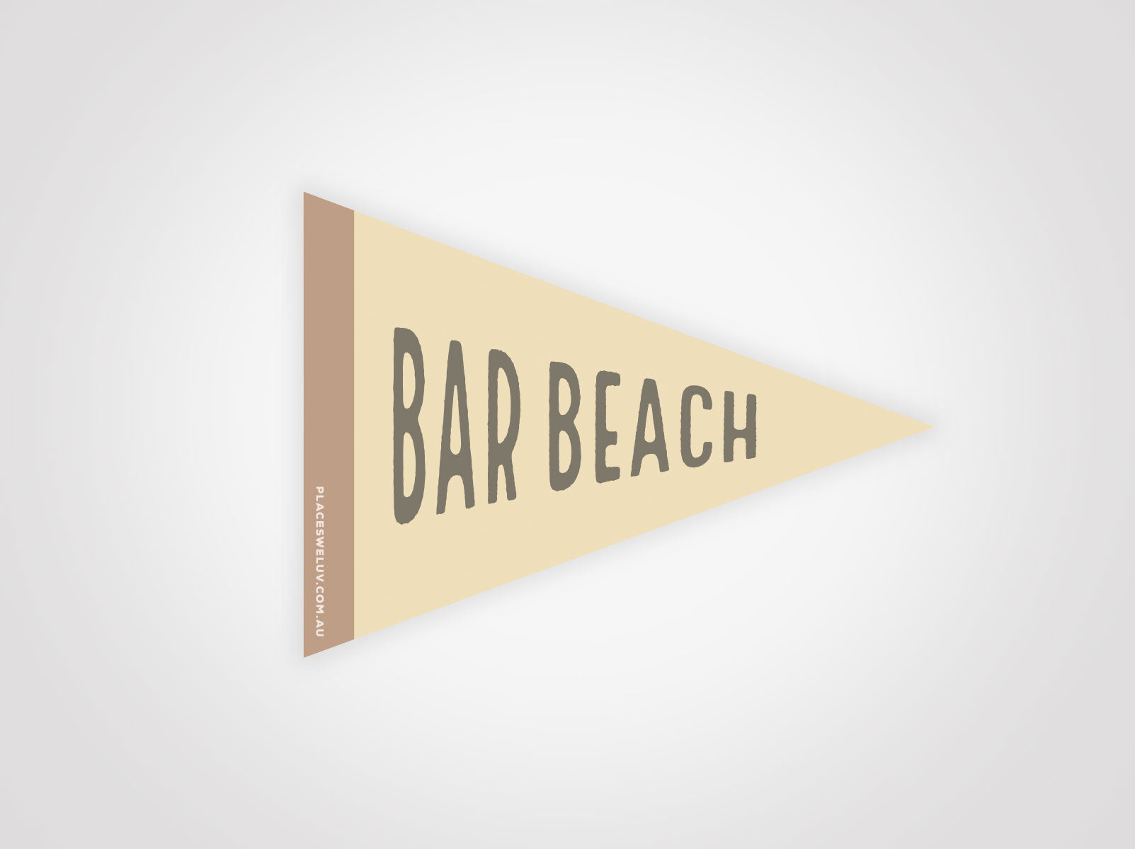 Bar Beach retro travel flag decal by places we luv