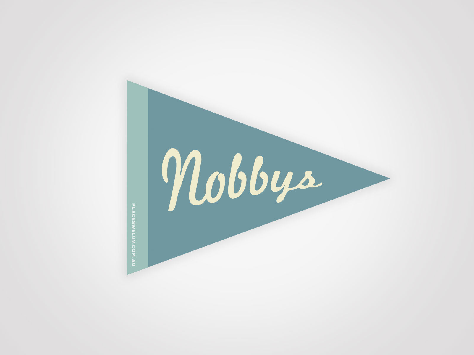 Nobbys beach vintage style travel decal by Places we luv