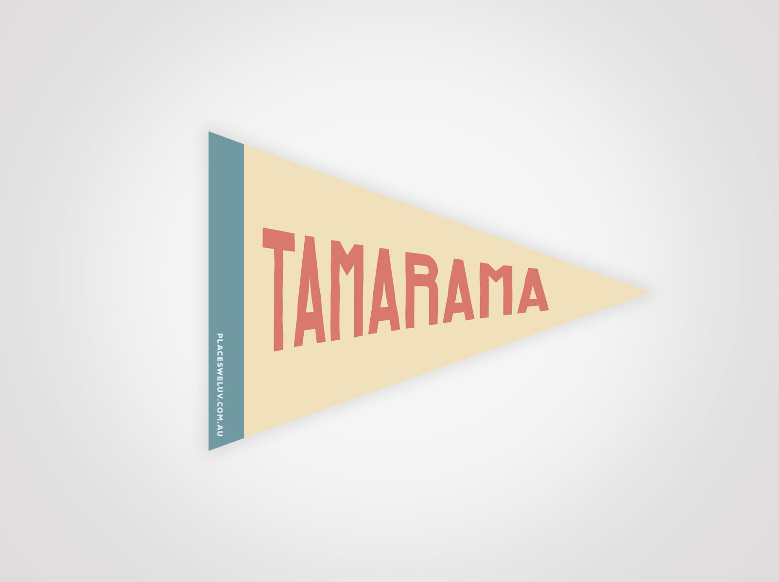 Tamarama vintage style travel flag decal by places we luv