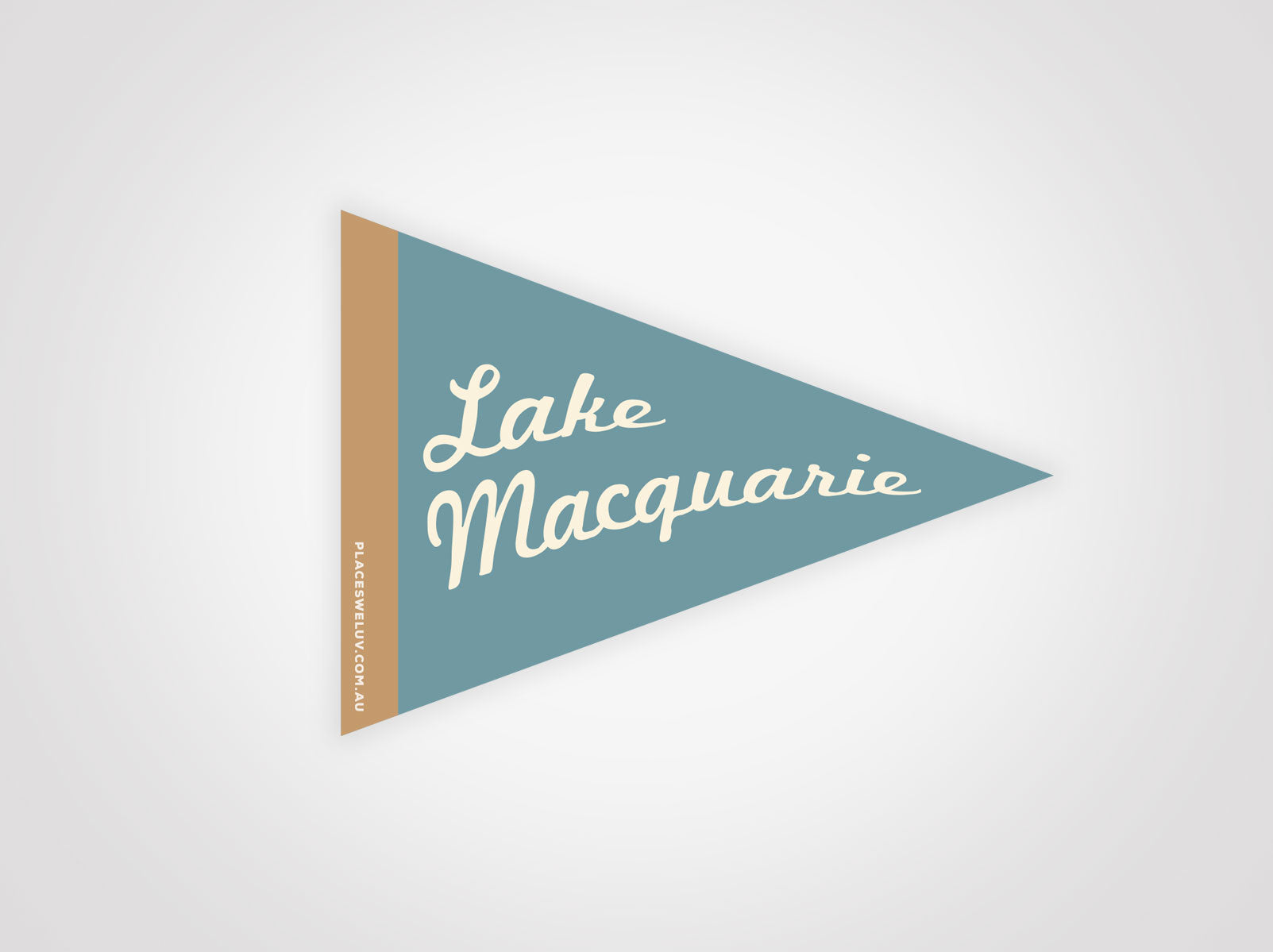 Lake Macquarie retro travel flag decal by places we luv