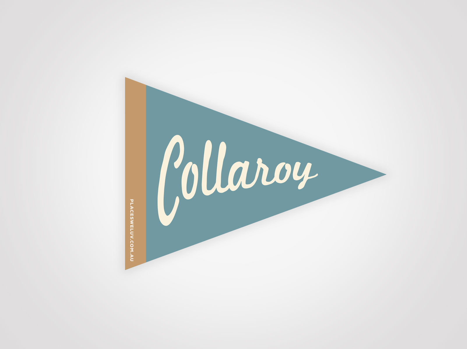 Collaroy Beach vintage travel style flag decal by Places we luv