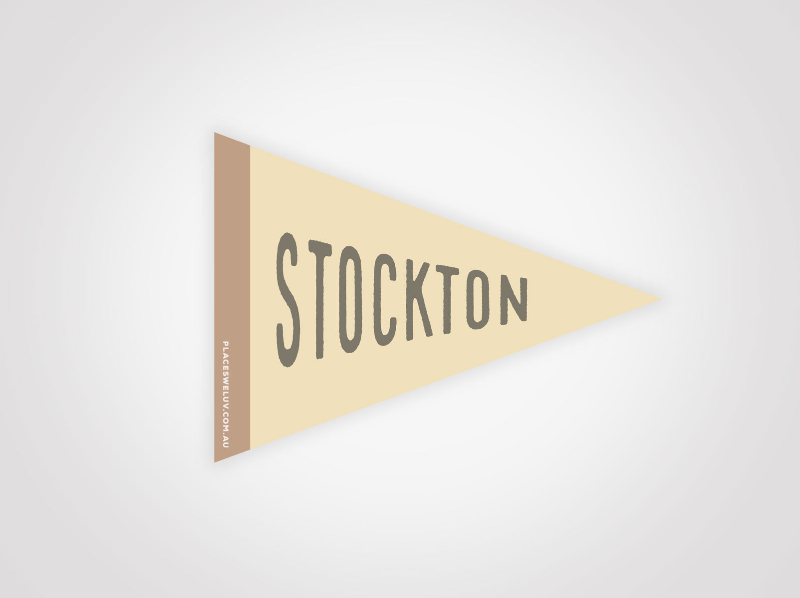 Stockton vintage style travel flag decal by places we luv