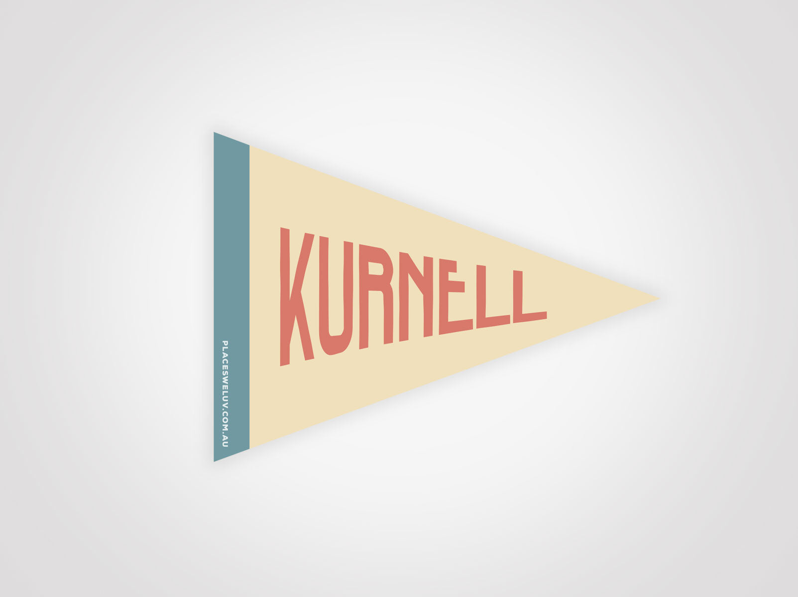 Kurnell vintage style travel flag decal by places we luv