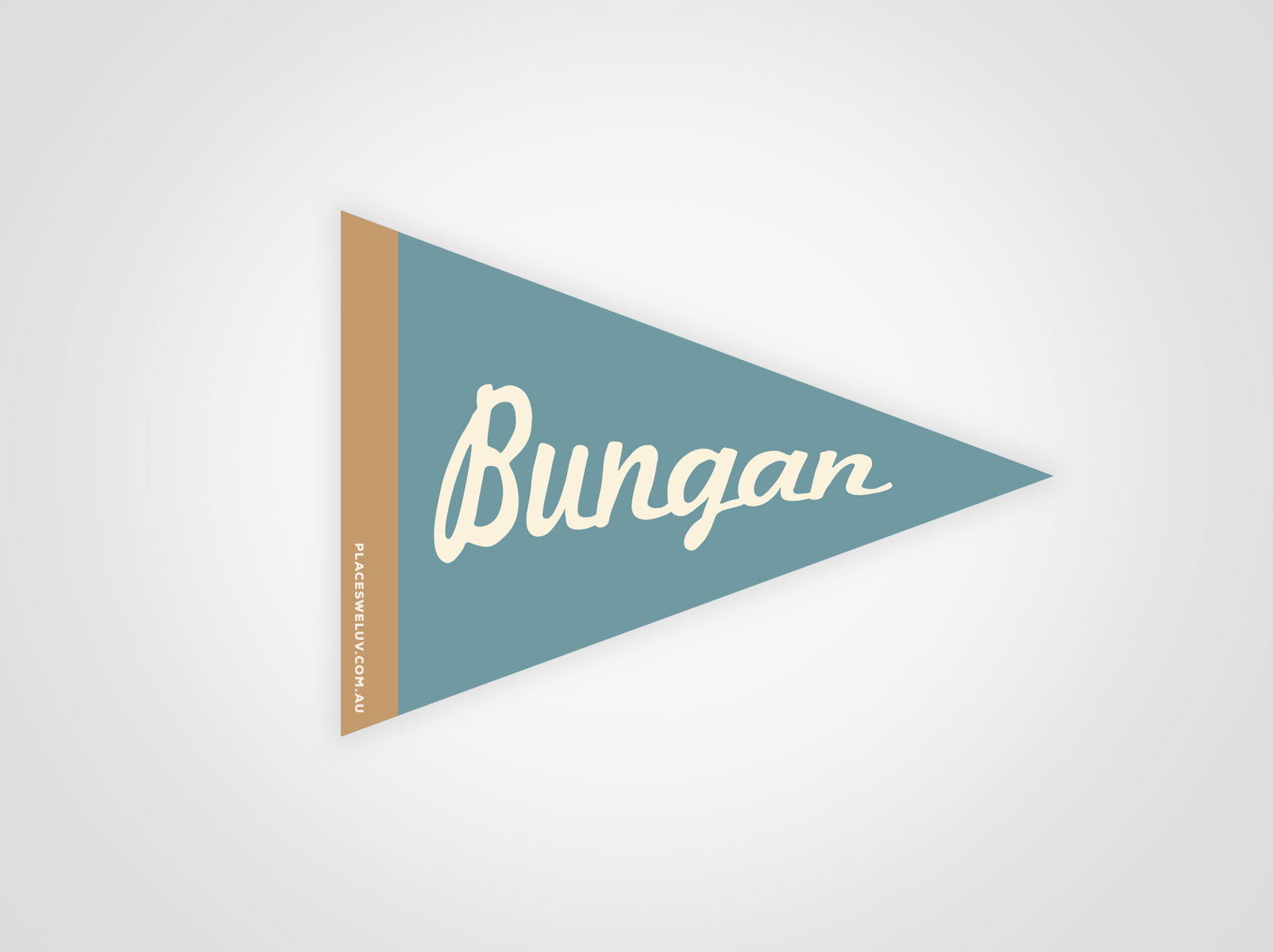 Bungan Beach vintage travel flag decal by places we luv