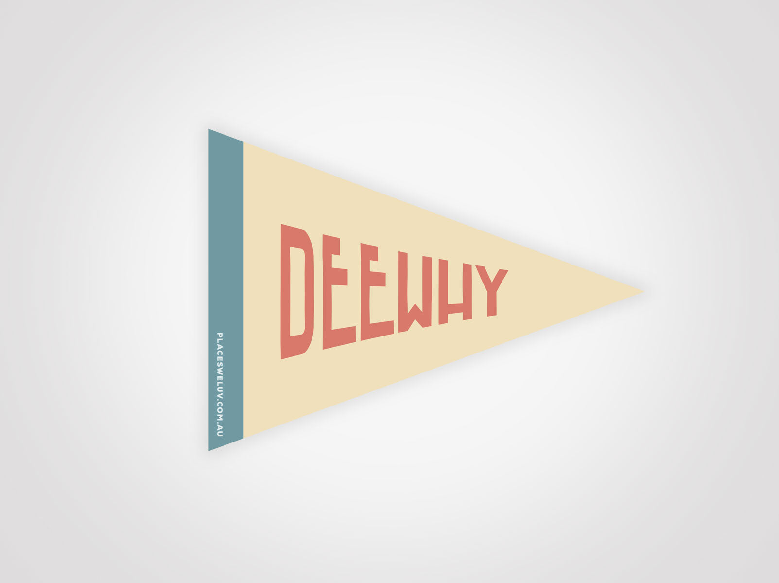 Dee Why, vintage travel style flag decal by places we luv