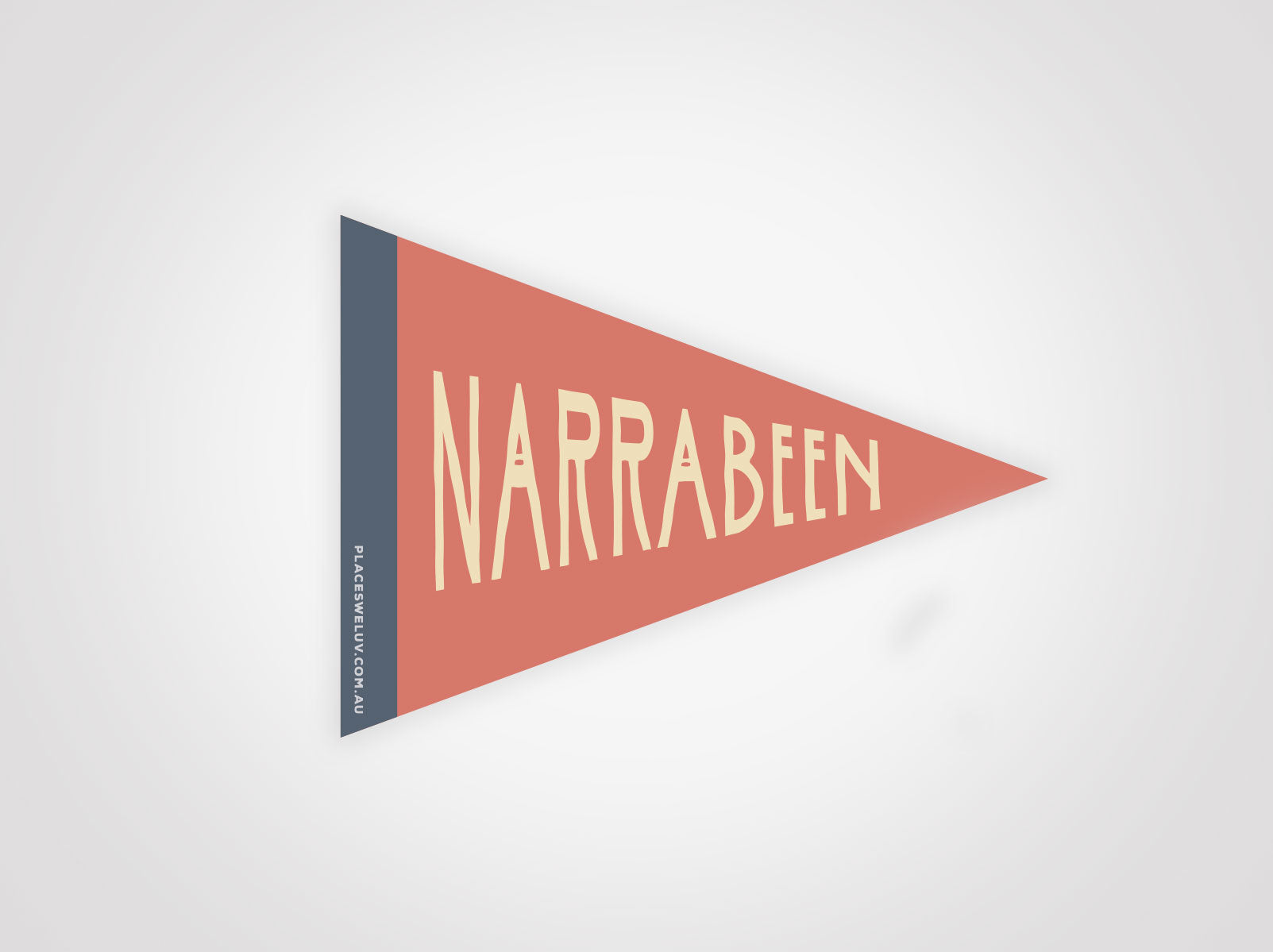 Narrabeen vintage travel style flag decal by places we luv