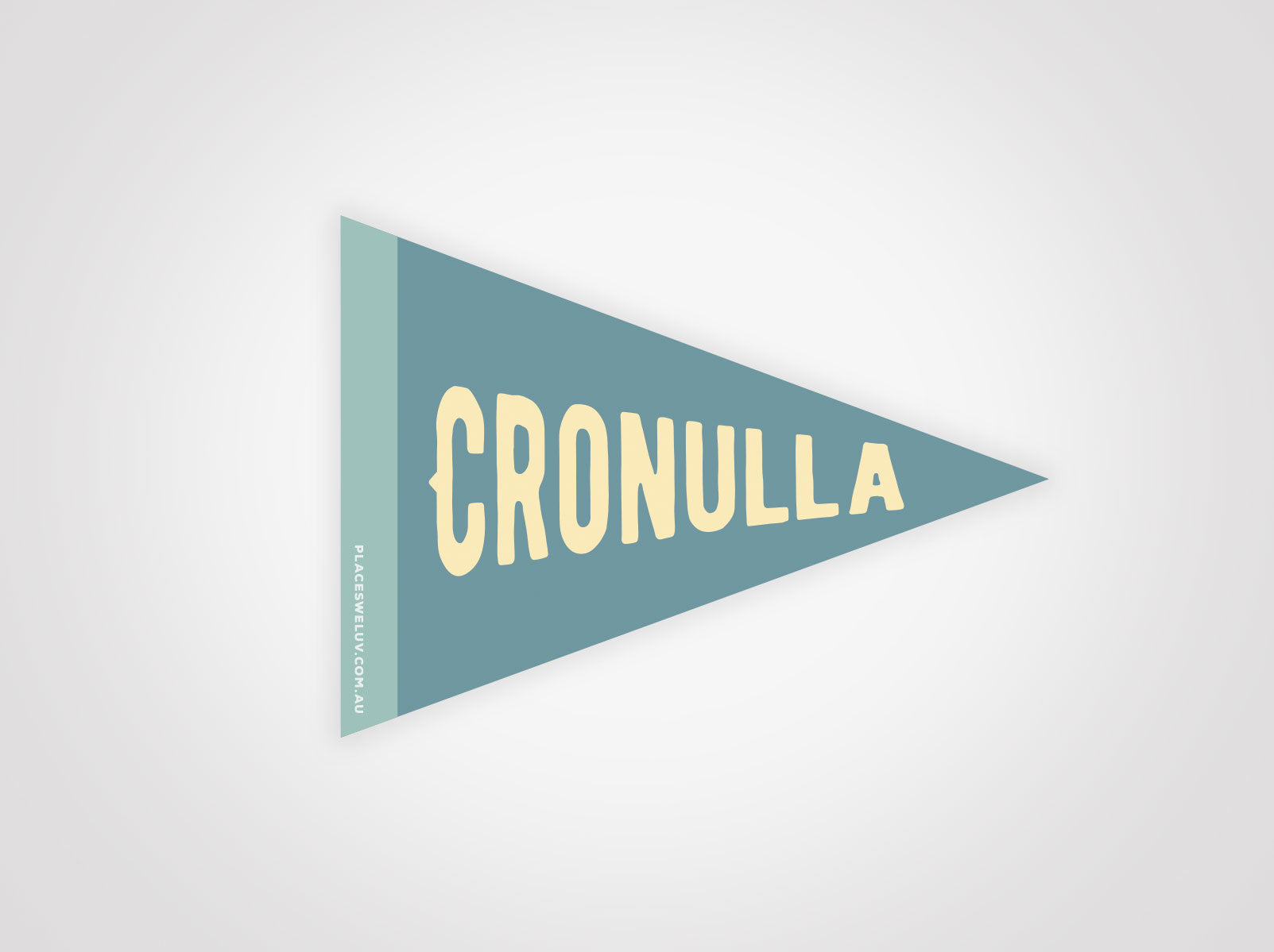 Cronulla Vintage travel style Flag decal retro design by place we luv