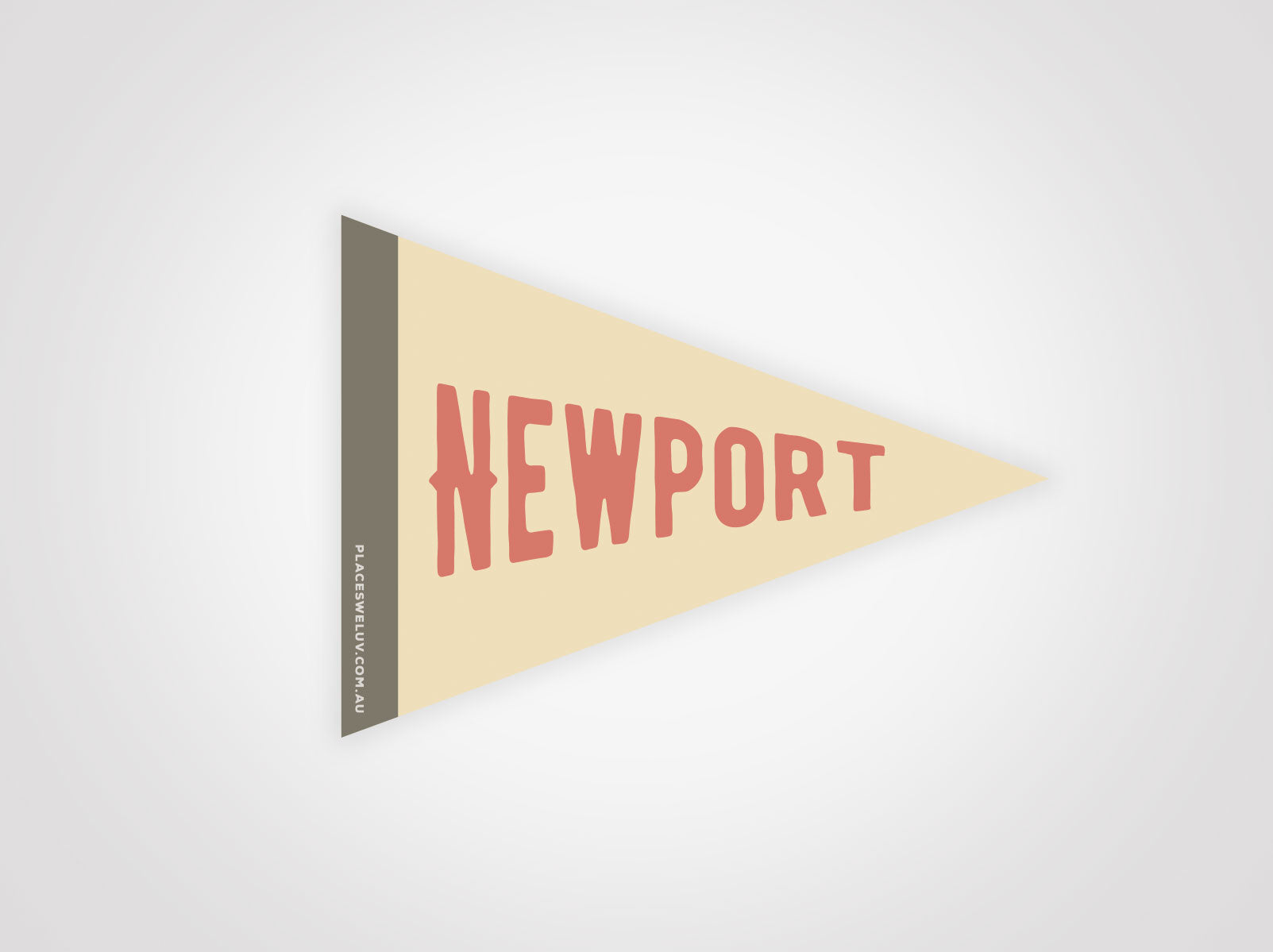 Newport beach vintage travel style flag decals by places we luv